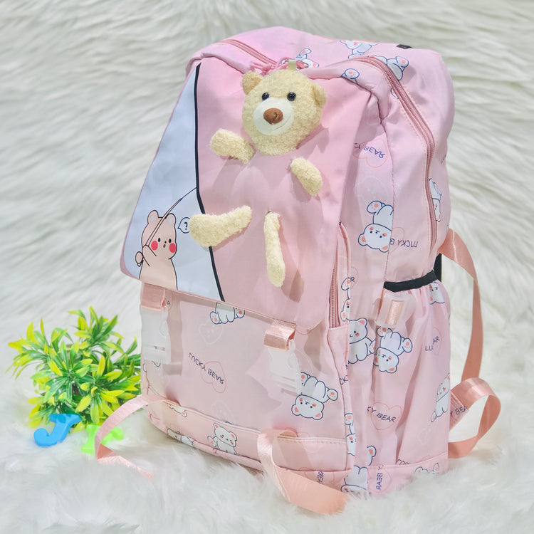 Pink Diaper Bag for Mother Travel - Baby Bear Diaper Backpack Bag BG5548C