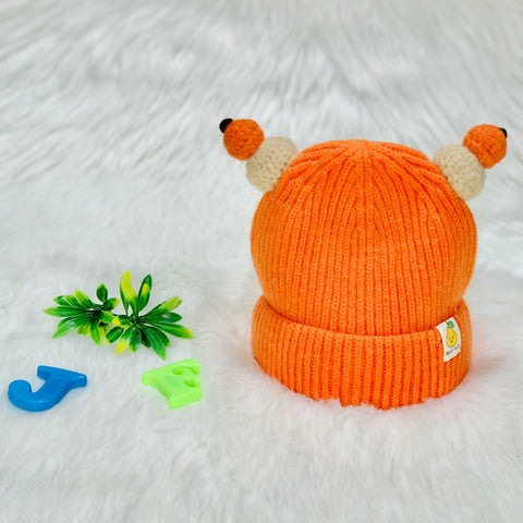 Orange Winter Baby Fashion Knitted Woolen Warm Cap CP5069B