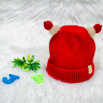 Red Winter Baby Fashion Knitted Woolen Warm Cap CP5069C