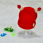 Red Winter Baby Fashion Knitted Woolen Warm Cap CP5069C