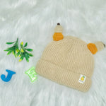 Beige Color Winter Baby Fashion Knitted Woolen Warm Cap CP5069E