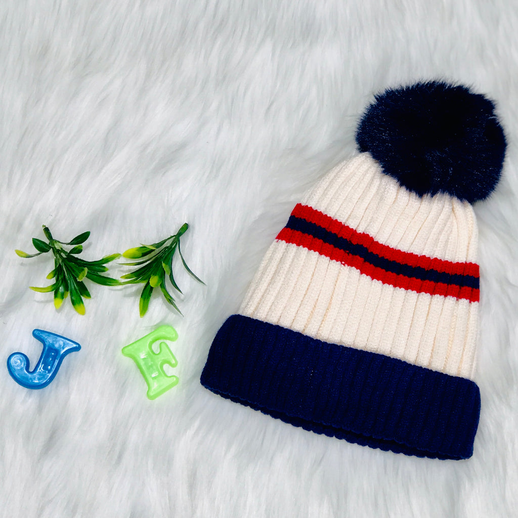 Navy Blue Winter Warm Hat with Fleece Lining Warm Cap CP5074C