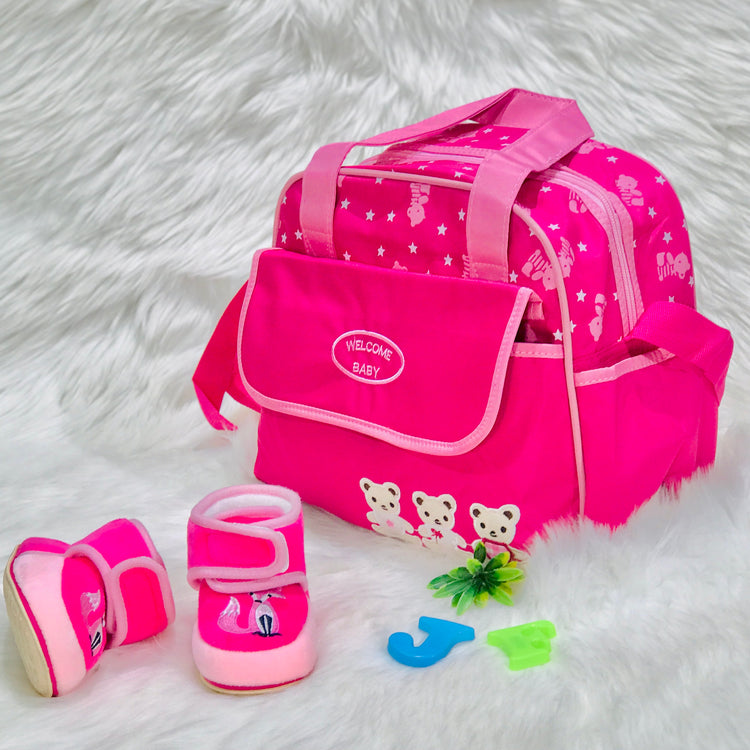 Mother Travel Pink Baby Diaper Bag BG5550A