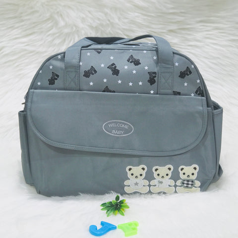 Gray Mother Travel Baby Diaper 2 PCs Bag BG5551B