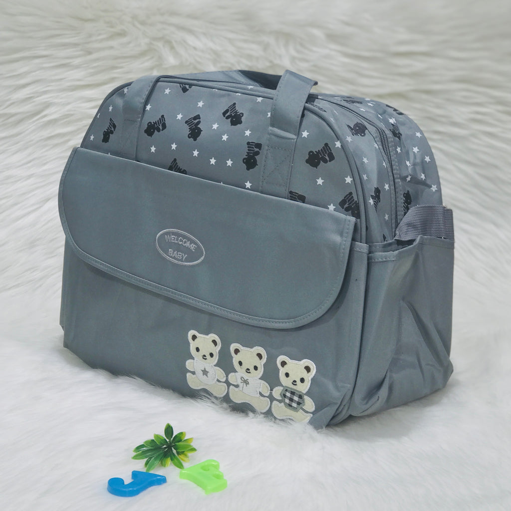 Gray Mother Travel Baby Diaper 2 PCs Bag BG5551B