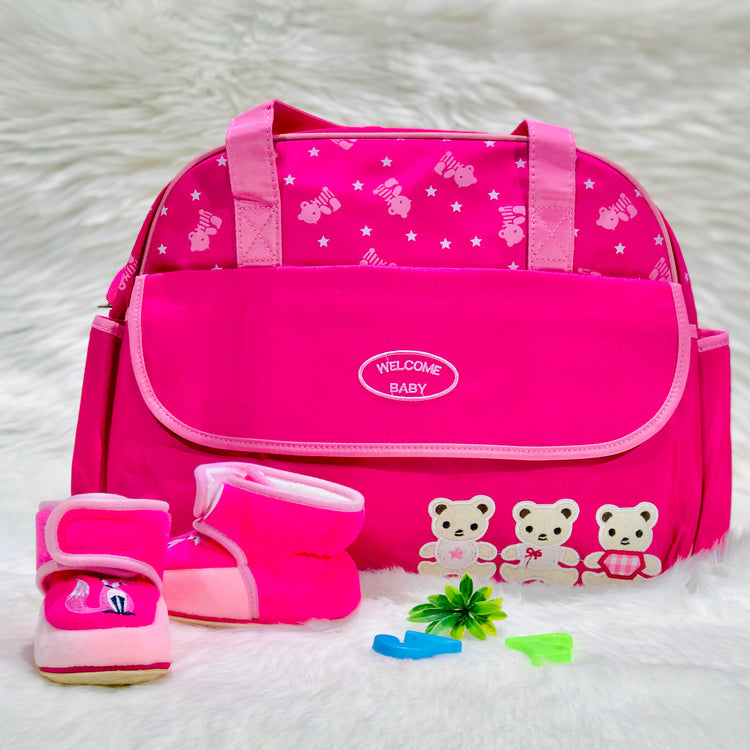 Pink Mother Travel Baby Diaper 2 PCs Bag BG5551A