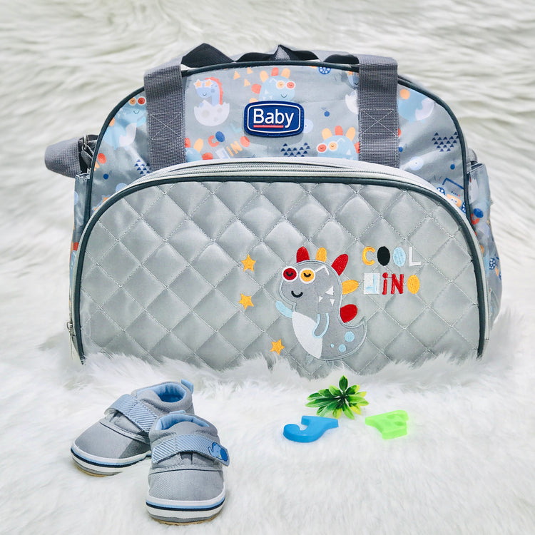 Large Mother Travel Baby Diaper 2 PCs Gray Bag BG5552C