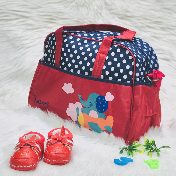 Red Large Capacity Mother Travel Baby Diaper 2 PCs Bag BG5553A