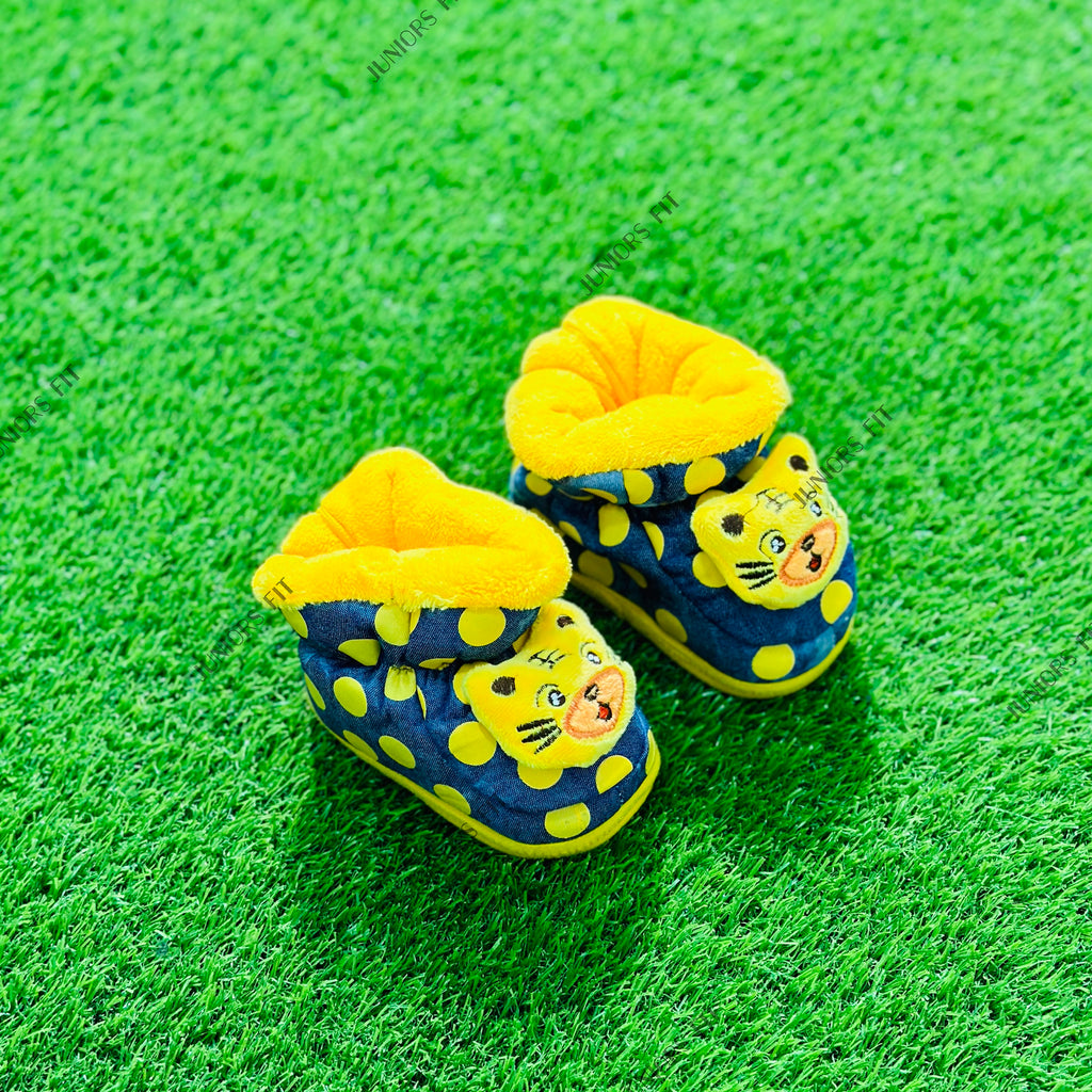 KMR Blue & Yellow Cat Warm Winter Shoes SH7001A