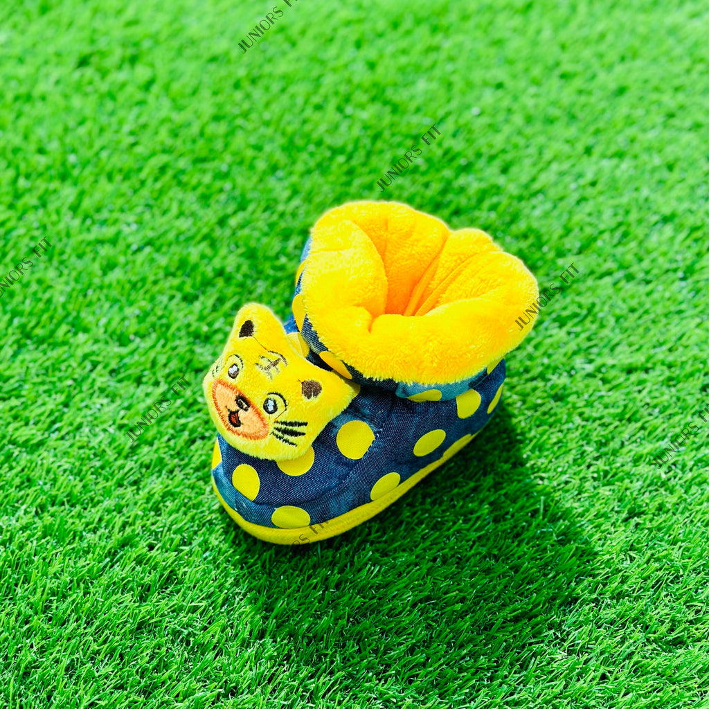 KMR Blue & Yellow Cat Warm Winter Shoes SH7001A