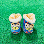 KMR Blue & Brown Cat Warm Winter Shoes SH7001B