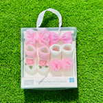 HB Pink & White Pack of 4 Head Bands & Socks SK3005D