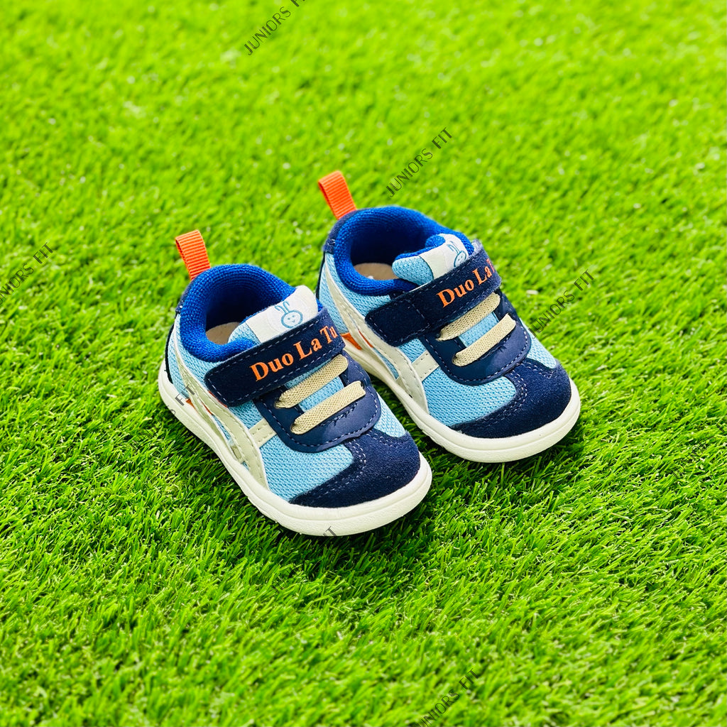 Navy & Sky Blue with Single Strap Shoes SH7037A