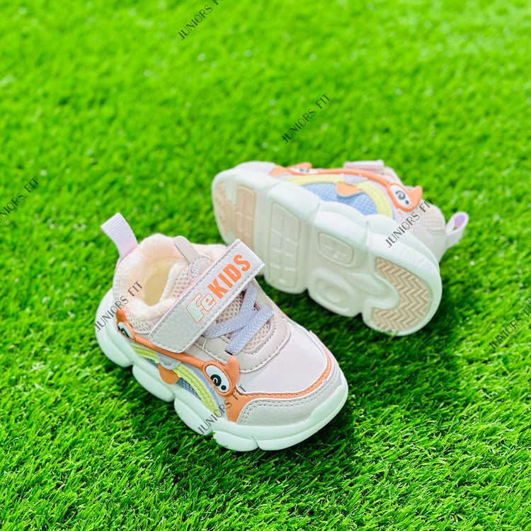 Baby Pink FeKIDS Strap Shoes SH7035C