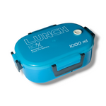 Blue Portable Rectangle Lunch Box With Spoon 1000 ML BCP1053D