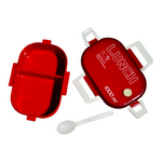 Red Portable Rectangle Lunch Box With Spoon 1000 ML BCP1053F