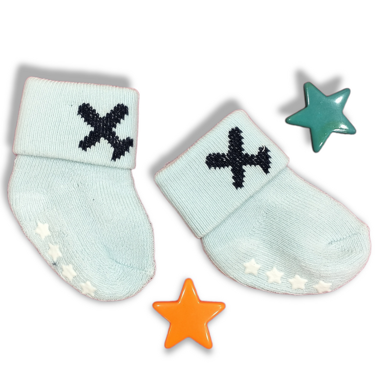 HB Baby Blue Pack of 3 Socks SK3023A