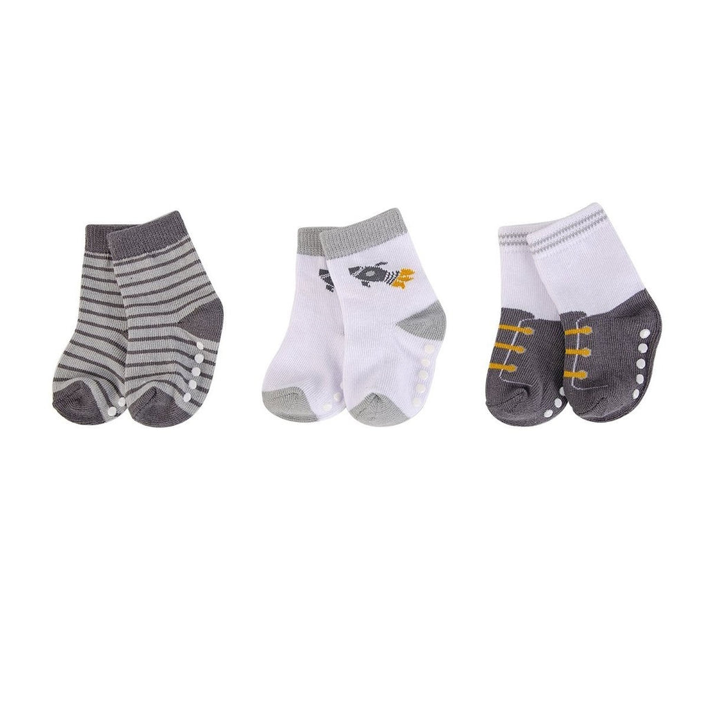 HB Gray & White Pack of 3 Socks SK3002 E