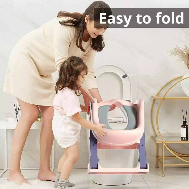 Pink Potty Training Seat Children Potties Folding Baby Potty Infant with Adjustable Step Stools Ladder Urinal Kids Seat BCP1026C