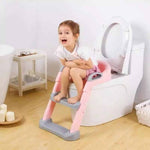 Gray Potty-Training Seat Children Potties Folding Baby Potty Infant with Adjustable Step Stools Ladder Urinal Kids Seat BCP1026B