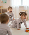 JF 2 PC Skin Color NAP Time Autumn & Winter Terry Fabric Track Suit, Sweatshirt and Trouser Set TS6418F