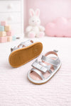 JF Silver Color Summer Rubber-Soled Sandals for Girls SDL7556B