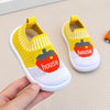 Yellow Baby Soft Bottom Walking Sneakers Toddler Rubber Sole Fruit Character First Walkers Infant Shoes SH7168C
