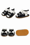 JF Black & White Summer Rubber-Soled Sandals for Boys SDL7560A
