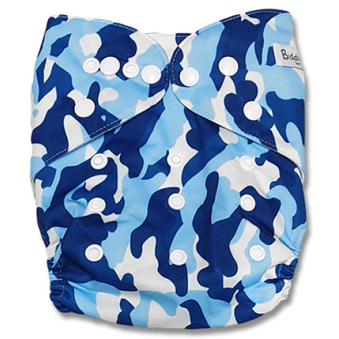 Blue Camouflage Reusable Baby Infant Nappy Cloth Diaper BCP1017L