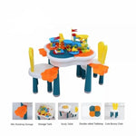 Game Reading Table for Preschool Baby Table and Chairs Set with Build Block BCP1038