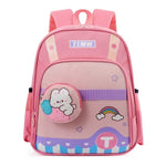 Pink Waterproof Backpack, School Bags for Girls Aged 3-6, 1-2 Grade Student Bags BG5543D