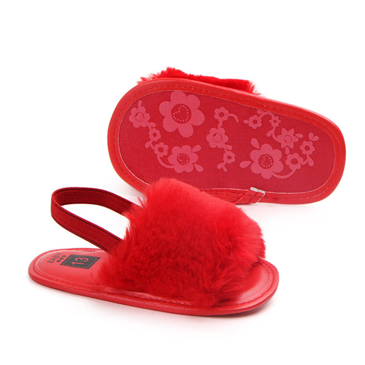 Red Fur Slipper SLP8003E