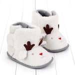 White Infant Fleece Warm Winter Shoes SH7128B