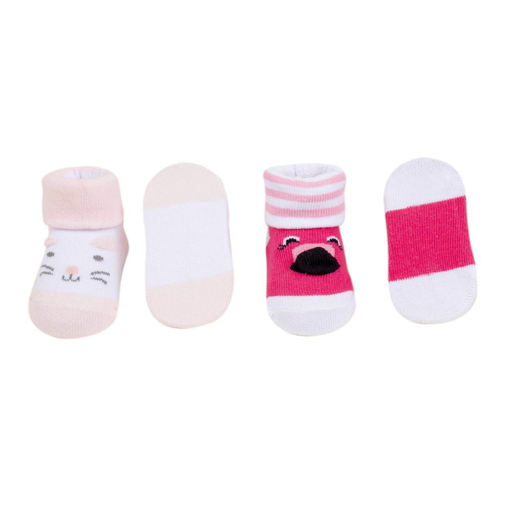 BF Pink & Shocking Pink Socks Pack of 2 SK3014E