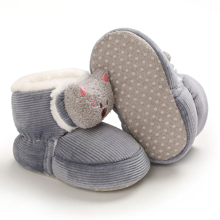 Gray Fashion Cotton Baby Warm Shoes SH7132A