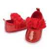 Red Cute Flower Princess Baby Girl Booties BTS9118B