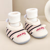JF Primum Cream & Blush Black Baby Winter Booties with Socks BTS9127B