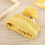 Yellow Warm Hat with Fleece Lining Warm Cap CP5074E