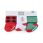 HB Red & Green Pack of 3 Socks SK3001D