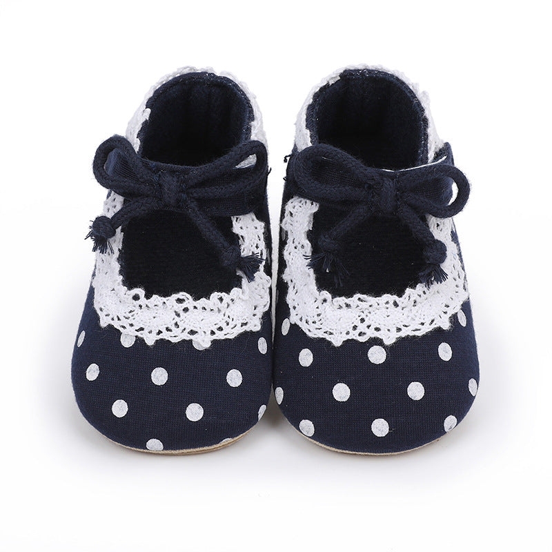 Navy Blue Princess Lovely Toddler Baby Girls Shoes SH7143B