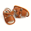 Brown Color Fashion Cute Leather Bow Princess Sandals SDL7515E