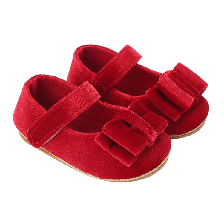 Red Princess Bow Tie Baby Girl Toddler Shoes SH7123B