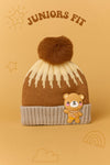 Brown Baby Cartoon Fashion Knitted Warm Winter Wool Cap (6 Months -3 Years) CP5094D