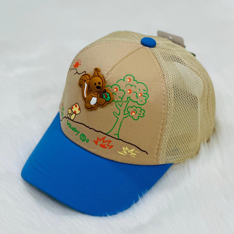 Girl's Boyal Blue & Beige Baseball Cap CP5045D