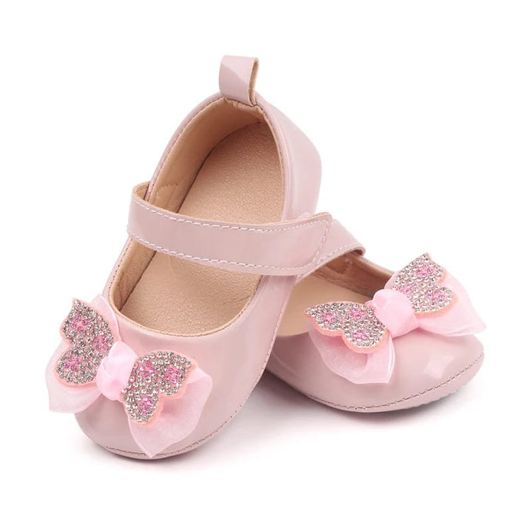 Pink Baby Girl Princess Shoes with Shiny Diamond SH7106B