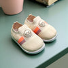 Beige Color Baby Soft Bottom Walking Sneakers Toddler Rubber Sole Cartoon Character First Walkers Infant Shoes SH7168E