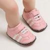 Baby Boys Girls Pu Leather Hard Bottom Walking Sneakers Toddler Rubber Sole First Walkers Infant Cartoon Slippers Crib Shoes SH7166E