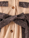Baby Girl's Beige & Black Striped Sleeve Dress with Pockets - Cute Spring/Fall Outfit, Charming Outfit, Comfortable Wear, Stylish Outfit, Toddler Fashion FD6145E