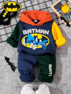 Batman Design Baby Hoodie & Trouser Set - Soft Fleece Stuff, Machine Washable - Perfect for Winter, Perfect for Outdoor TS6419D