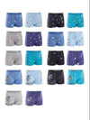 Set of 6 Boys' Boxer Shorts Featuring Cute Animals, Vibrant Colors, And Various Patterns; Comfortable, Breathable, Machine Washable, And Easy to Care For US6113C